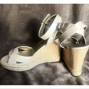 Guess “Trissa” beige wedge heel sandals